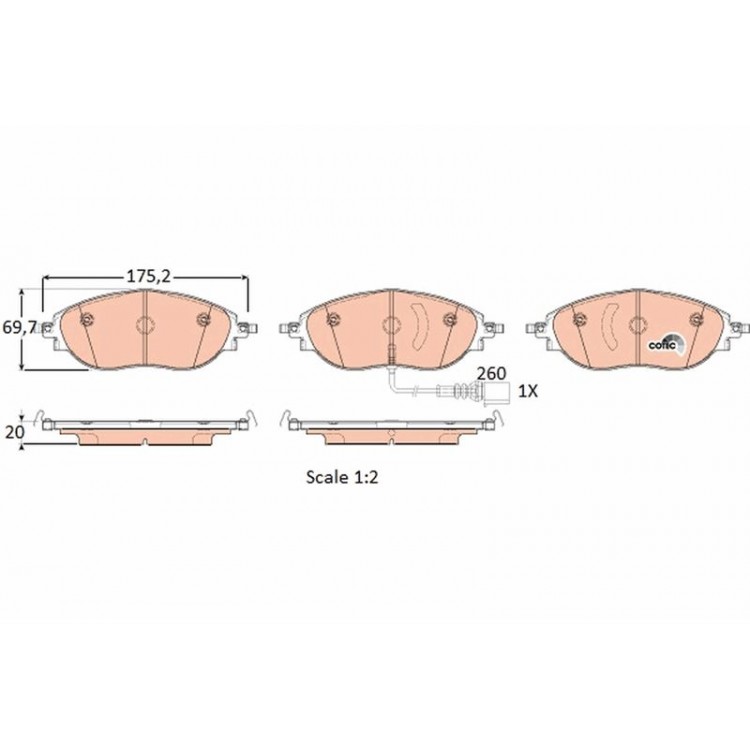 DISK BALATA ON VOLKSWAGEN Passat (362); Passat Variant (365) 1.4 TSI,1.6 TDI,1.8 TSI,2.0 TSI,2.0 TDI,3.6 FSI (08/2010-); Passat CC    1.4 TSI,1.8 TSI,2.0 TSI,2.0 TDI,3.6 FSI (06/2008-); CC    1.8 TSI,2.0 TSI,2.0 TDI,3.6 FSI (02/2012-); Sharan (7N)    1.4 