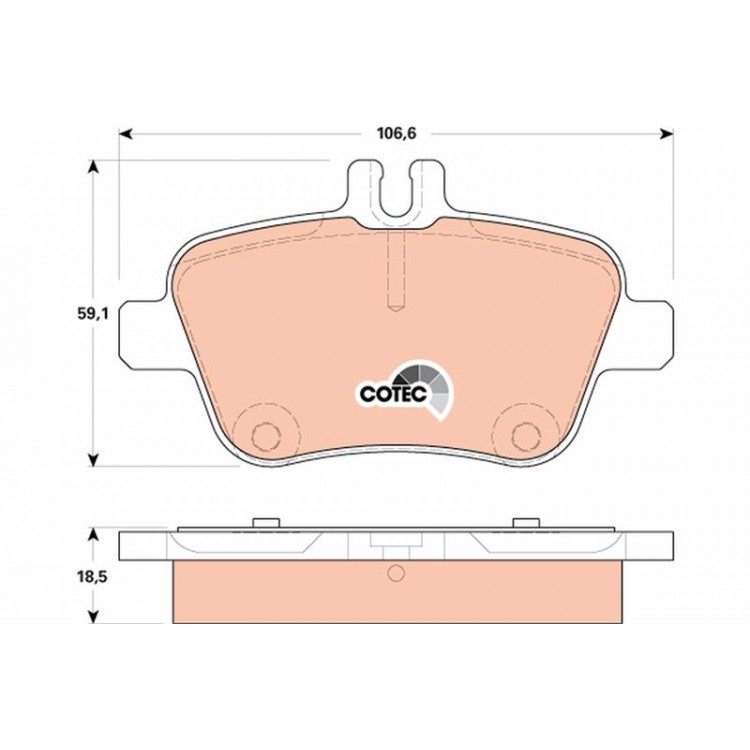TRW GDB1920 | DISK BALATA ARKA MERCEDES BENZ A B SERISI 12-18 CLA COUPE  13-19 SLK 12-