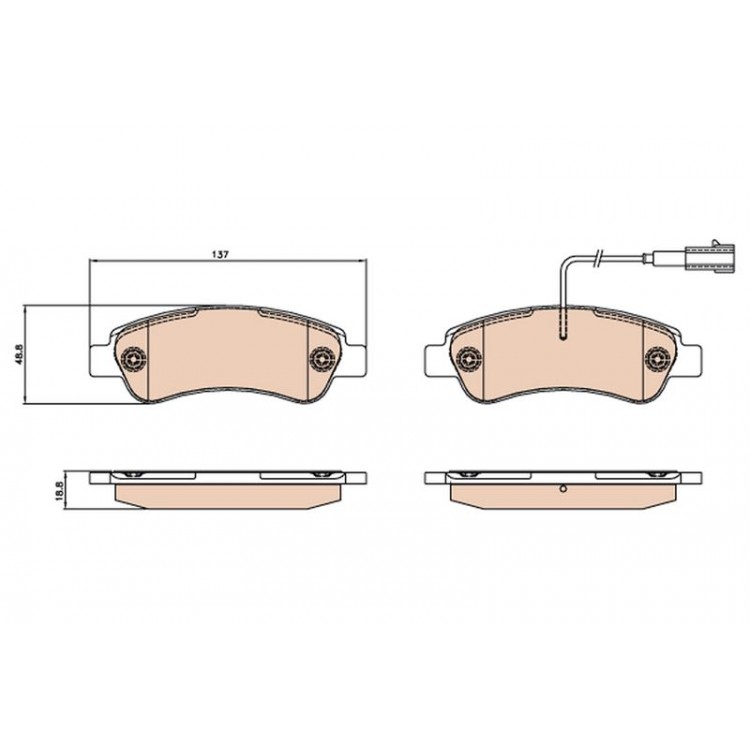 DISK BALATA ARKA (TAKIM) FIAT, CITROEN, PEUGEOT DUCATO JUMPER BOXER 2.0 D, 2.3 D, 3.0 D, 2.0 HDI, 2.2 HDI, 3.0 HDI 06-