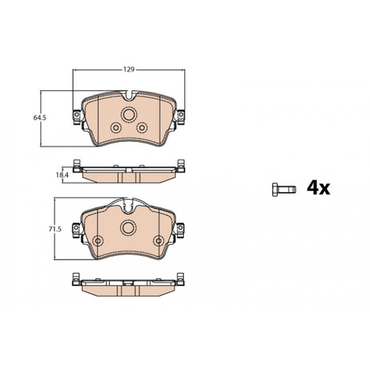 TRW GDB2087 | DISK BALATA ON BMW, MINI F45, F46, F48, F39 MINI COOPER, MINI ONE, MINI ONE FIRST, MINI CLUBMAN COOPER, MINI COUNTRYMAN ONE, MINI CABRIO COOPER 13-