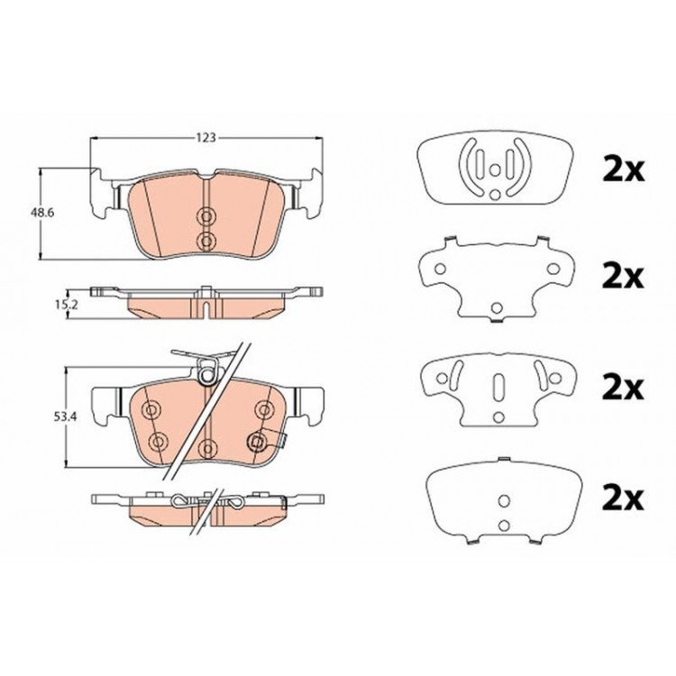 TRW GDB2115 | ARKA DISK BALATA FORD:  MONDEO V HATCHBACK (CE), MONDEO V SALOON (CD), MONDEO V TURNIER (CF) 2014->>