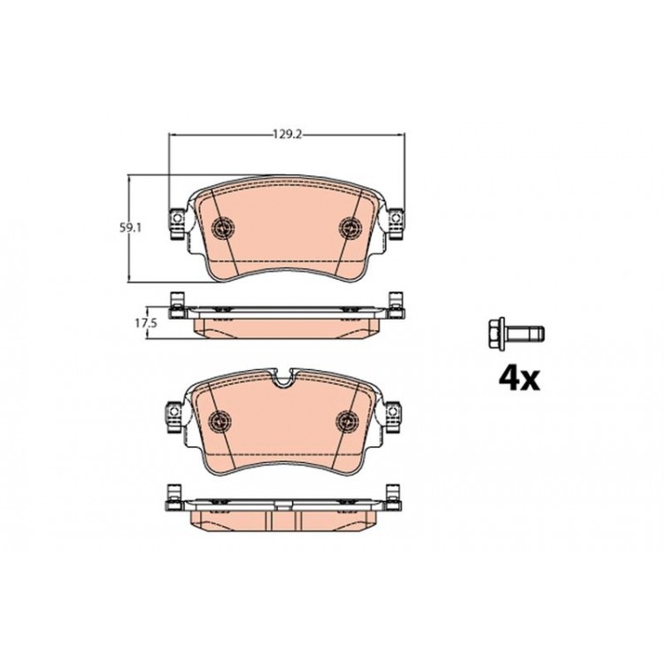 TRW GDB2132 | ARKA DISK BALATA AUDI:  A4 (8W2, 8WC, B9), A4 ALLROAD (8WH, 8WJ, B9), A4 AVANT (8W5, 8WD, B9), A5 (F53), A5 CONVERTIBLE (F57), A5 SPORTBACK (F5A), A6 (4A2, C8), A6 ALLROAD (4AH, C8), A6 AVANT (4A5, C8