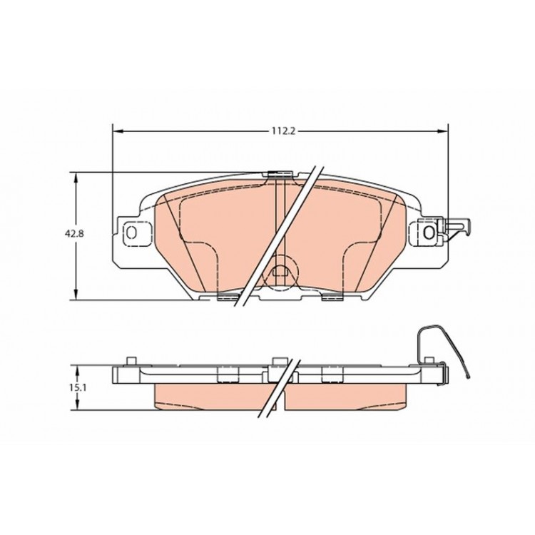 TRW GDB2163 | ARKA DISK BALATA MAZDA:  CX-5 (KE, GH), CX-5 (KF) 2011->>