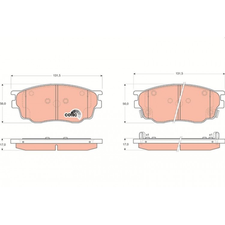 TRW GDB3309 | DISK BALATA ON LANDWIND (JMC):  X6 -  MAZDA:  6 HATCHBACK (GG), 6 SALOON (GG), 6 SPORT (GH) -  MAZDA (FAW):  6 ESTATE, 6 SALOON 2005-2018