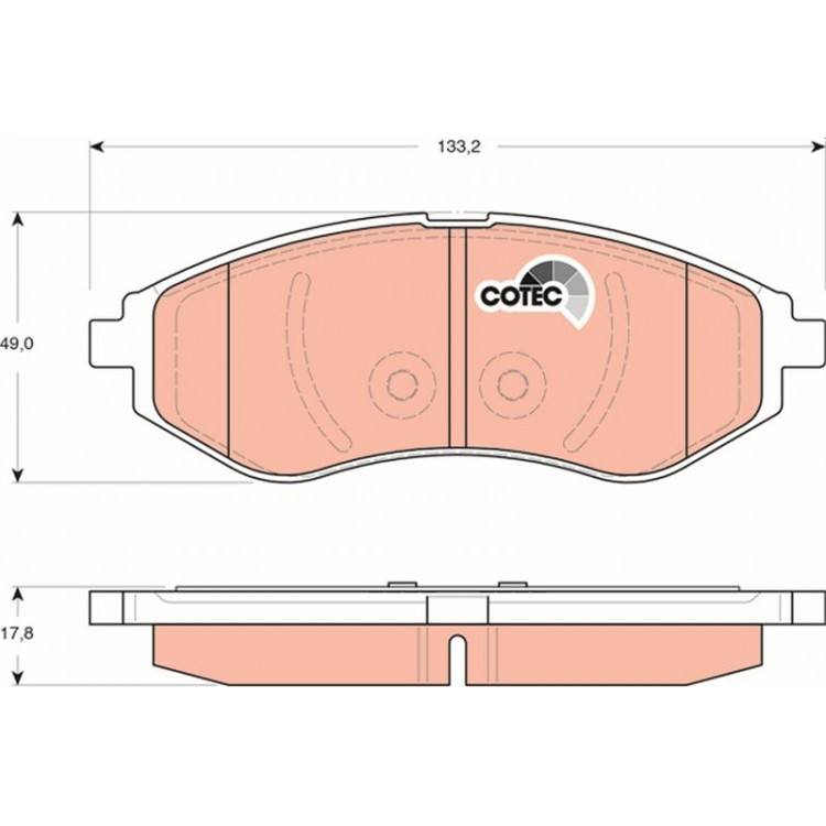 DISK BALATA ON ABS LI CHEVROLET-DAEWOO AVEO 1.2,1.4 06-; KALOS 1.4 02-, 1.4 16V,03-,1.2,1.4,1.4 16V,1.4 16V SEDAN 05-