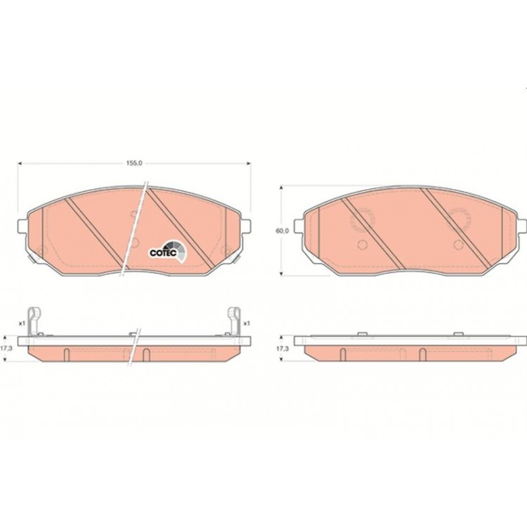 TRW GDB3343 | DISK BALATA ON KIA:  SORENTO I (JC) 2005-2009