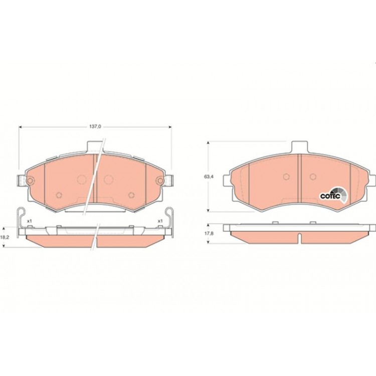 TRW GDB3378 | DISK BALATA ON HYUNDAI:  ELANTRA (XD), ELANTRA SALOON (XD), MATRIX (FC) -  HYUNDAI - BEIJING HYUNDAI:  ELANTRA SALOON 2001-2015