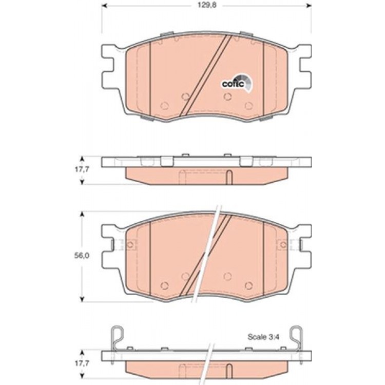 DISK BALATA ON HYUNDAI ACCENT ERA 1.4-1.5 CRDI-1.6 05- / I20 08- / KIA RIO II 05-