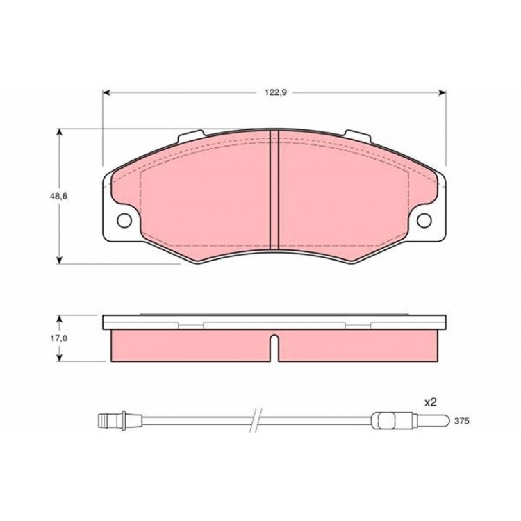 TRW GDB903 | DISK BALATA ON RENAULT:  21 (B48_), 21 BOX (S48_), 21 ESTATE (K48_), 21 SALOON (L48_) 1981-1999