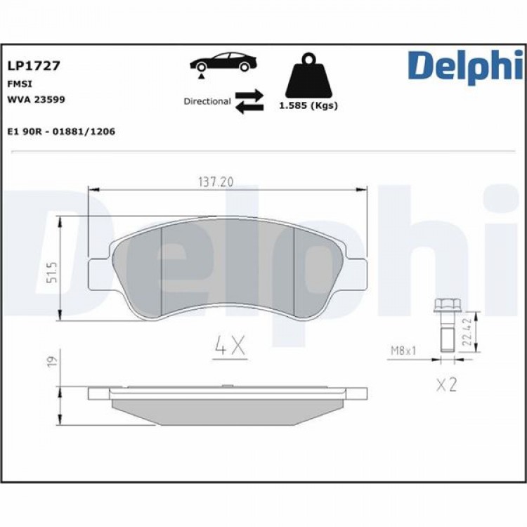 DELPHİ LP1727 | ON FREN BALATASI BERLINGO II PARTNER II P1007 C2 C3 II C4 XSARA PICASSO P207 C3 III DS3 C3 PICASSO P301 CELYSEE P208 P2008 C4 CACTUS / (ARKA FREN BALATASI DUCATO III BOXER III JUMPER III 2,2HDI 100 MULTIJET 2,3JTD 120 MULTIJET 3,0JTD 160 M DELPHİ LP1727 | ON FREN BALATASI BERLINGO II PARTNER II P1007 C2 C3 II C4 XSARA PICASSO P207 C3 III DS3 C3 PICASSO P301 CELYSEE P208 P2008 C4 CACTUS / (ARKA FREN BALATASI DUCATO III BOXER III JUMPER III 2,2HDI 100 MULTIJET 2,3JTD 120 MULTIJET 3,0JTD 160 M
