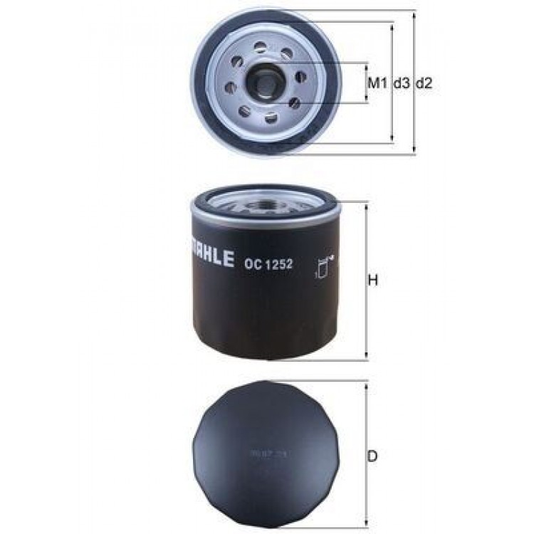MAHLE OC1252 | YAG FILTRESI TRANSIT V348-V347-V363-V362 06>14 2.2-2.4 TDCI BOXER JUMPER III BOXER JUMPER DUCATO 2.2