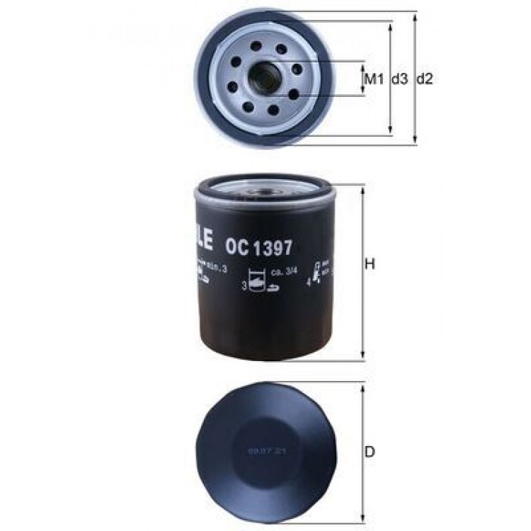 MAHLE OC1397 | YAG FILTRESİ BOXER-JUMPER-VIVARO C-ZAFIRA LIFE-P308-P508-P3008-P5008-EXPERT-JUMPY-C4-C5-TOYOTA PROAC