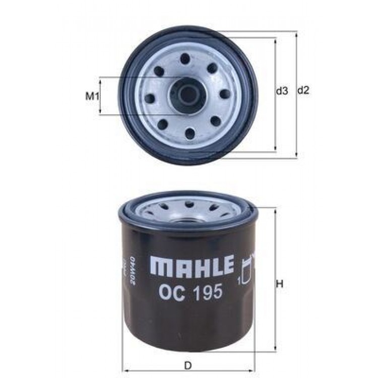 MAHLE OC195 | YAG FILTRESİ HYUNDAI ATOS 1.0İ (98-02) NISSAN ALMERA II 1.8-2.0 02=>