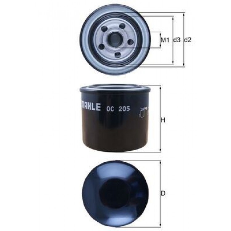 MAHLE OC205 | YAG FILTRESİ ACCENT 1.3-1.5-1.6 (94-05)- ERA 1.4 GL-1.6GLS-ELANTRA 1.6-1.8-2.0-GETZ 1.3-1.4-1.6-İ20