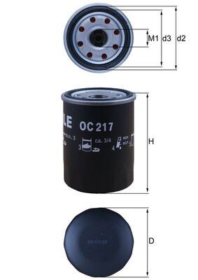 MAHLE OC217 | YAG FILTRESI TOYOTA AVENSIS 2.0 VVTI 00-03 2.0 03- /COROLLA 1.8 VVTI 02-/RAV 4 II,III 2.0 VVTI