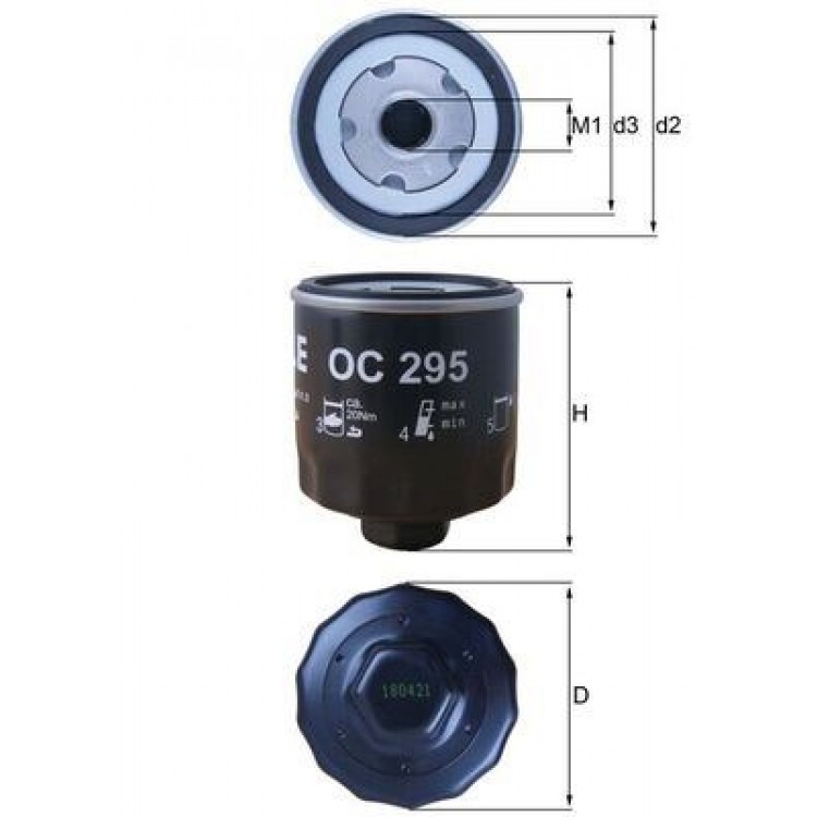 MAHLE OC295 | YAG FILTRESI SOMUNLU TIP VOLKSWAGEN BORA 1.6 16V/POLO 1.4 94-99 1.4 16V 99-/SKODA FABIA 1.4 16V 00-/SEAT CORDOBA/IBIZA 1.4 93-99 1.4 16V 99-/TOLEDO II/LEON I 99-05 1.6 16V