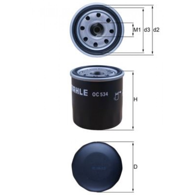 MAHLE OC534 | YAG FILTRESİ C1-P107 1.0-COROLLA 1.3-1.3 12V-1.6-1.8 - AVENSIS 1.6-1.8-YARIS 1.3-1.5-CAMRY-CARINA