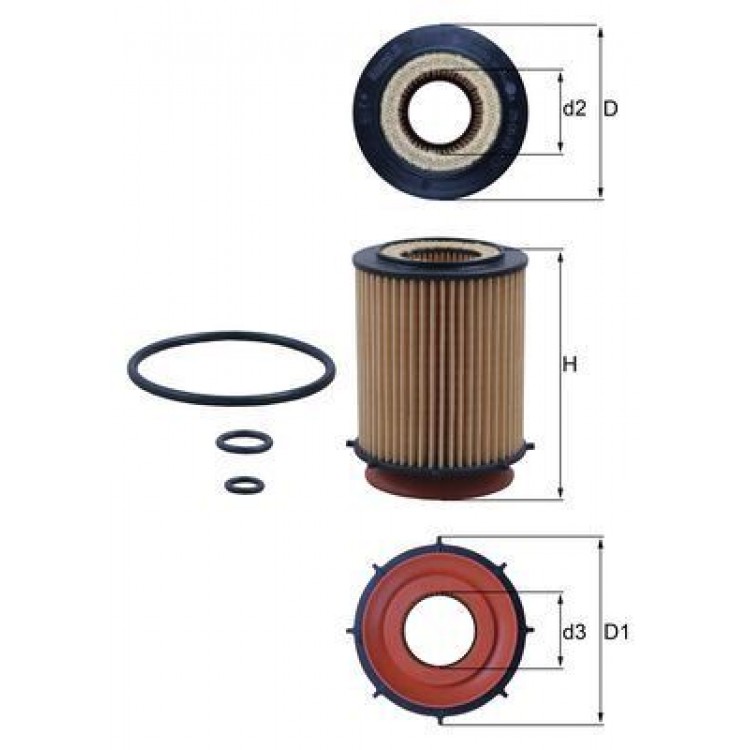 MAHLE OX982D | YAG FILTRESI MERCEDES W176 KASA A180 CDI,A200 CDI 12-, W246 B160,B180,B200,B220 CDI 11-