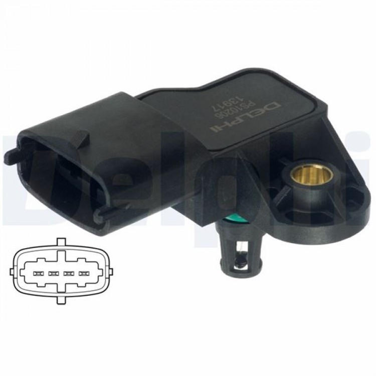 DELPHİ PS10206 | EMME MANIFOLD BASINC SENSORU CORSA D CORSA E ASTRA J MERIVA B ASTRA H VECTRA C Z13DTH - Z13DTJ - A13DTC - B13DTE