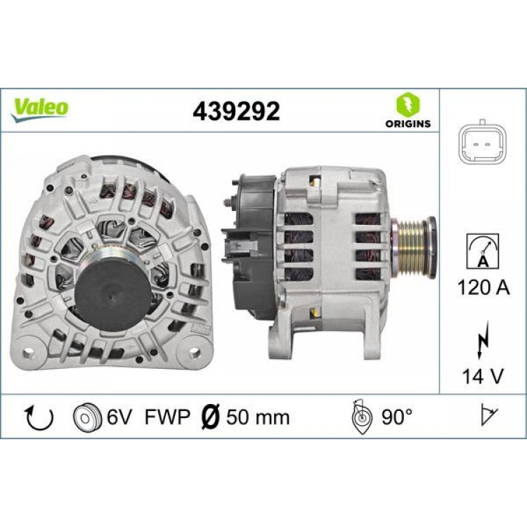VALEO 439292 | ALTERNATOR 120A RENAULT TRAFIC 1.9 DCI 01- MASTER II 1.9 DCI-2.2 DCI 00- OPEL MAVANO 1.9 DTI-2.5 DTI 01- VIVARO 1.9 DTI 01- VALEO 439292 | ALTERNATOR 120A RENAULT TRAFIC 1.9 DCI 01- MASTER II 1.9 DCI-2.2 DCI 00- OPEL MAVANO 1.9 DTI-2.5 DTI 01- VIVARO 1.9 DTI 01-