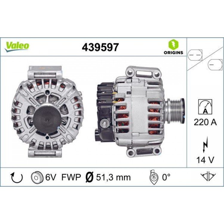 ALTERNATOR 12V 220 AMP. MERCEDES SPRINTER CDI 06-