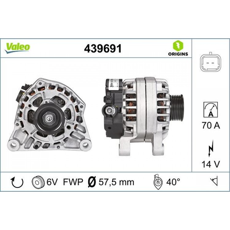 ALTERNATOR (ESKI 439275) PEUGEOT 206 TEPEE NEMO 1.1-1.4-1.6-1.9 ALTERNATOR (ESKI 439275) PEUGEOT 206 TEPEE NEMO 1.1-1.4-1.6-1.9