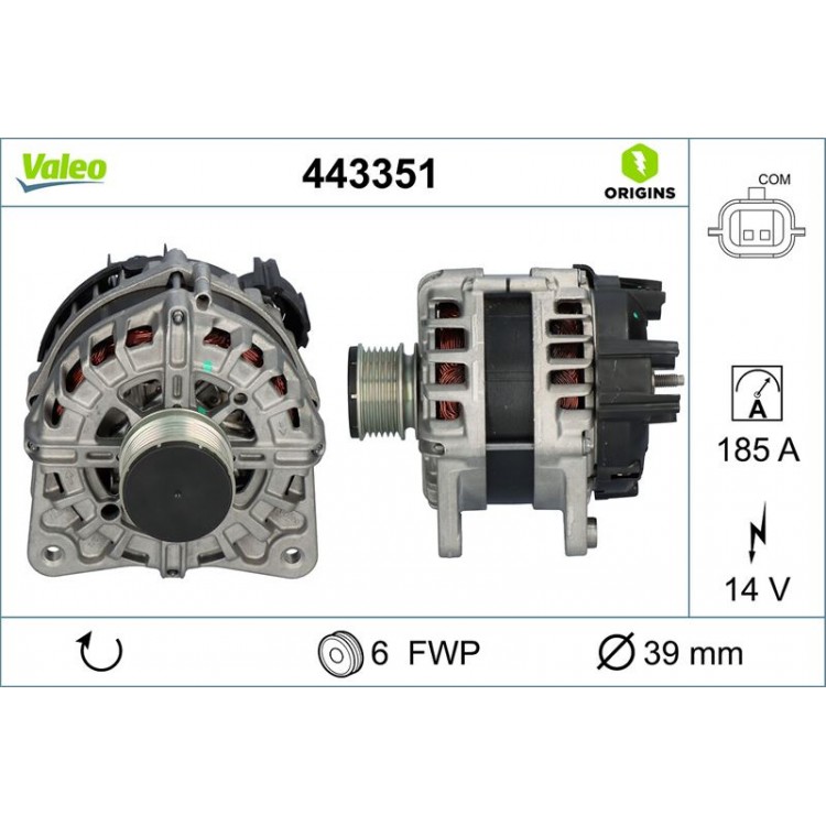 ALTERNATOR TG18T177 185A RENAULT CAPTUR II, CLIO V, KADJAR, MEGANE IV 1.5 DCI