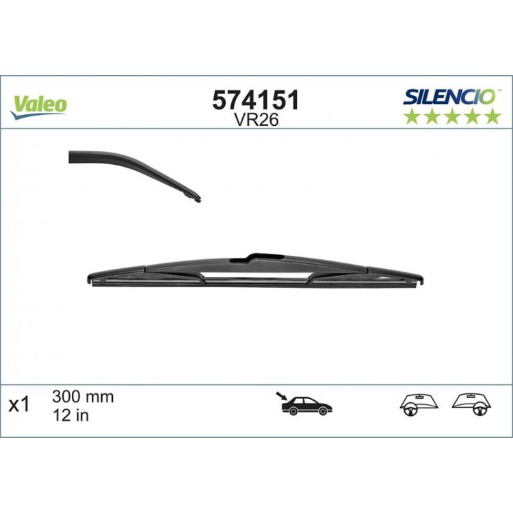 VALEO 574151 | SILECEK SUPURGESI SILENCIO ARKA 300MM RENAULT CLIO III-MODUS-PUNTO