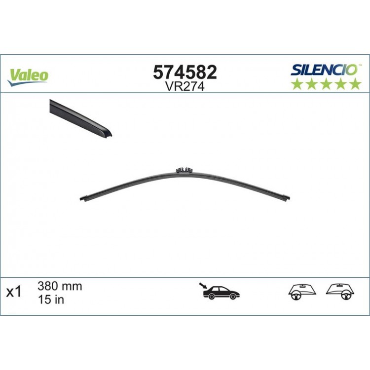 SILECEK SUPURGESI SILENCIO X-TRM FLAT BLADE (X1) (380 MM) AUDI A1,Q7