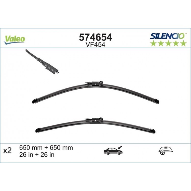 VALEO 574654 | SILECEK SUPURGESI FLAT BLADE X2 VM454 AUDI Q7