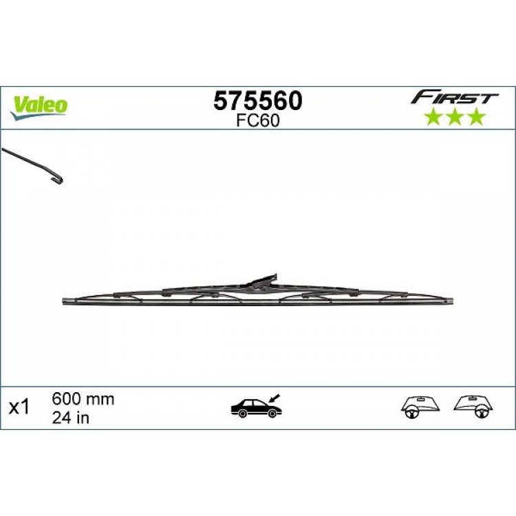VALEO 575560 | SILECEK SUPURGESI (X1) FIRST VF60 (600MM)