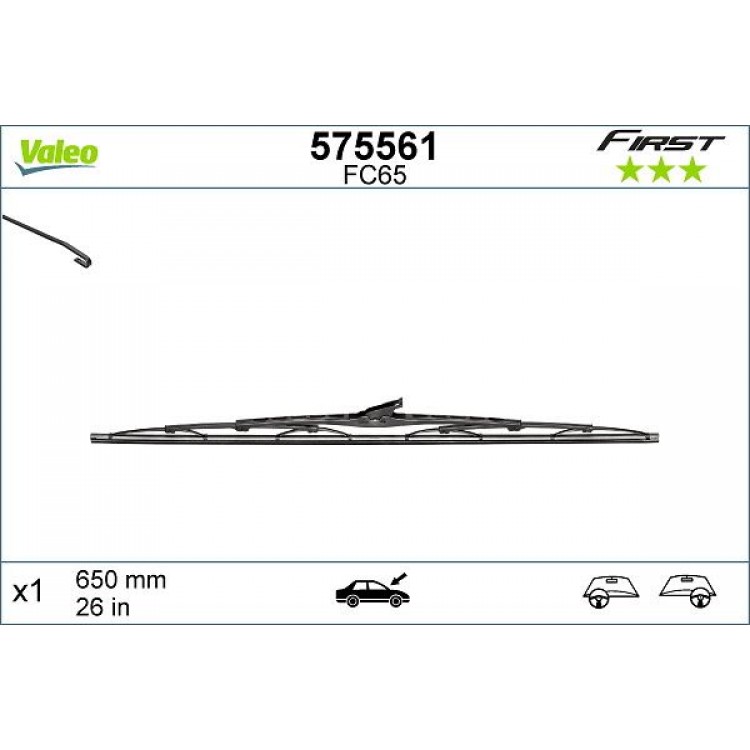 VALEO 575561 | SILECEK SUPURGESI (X1) FIRST VF65 (650MM)