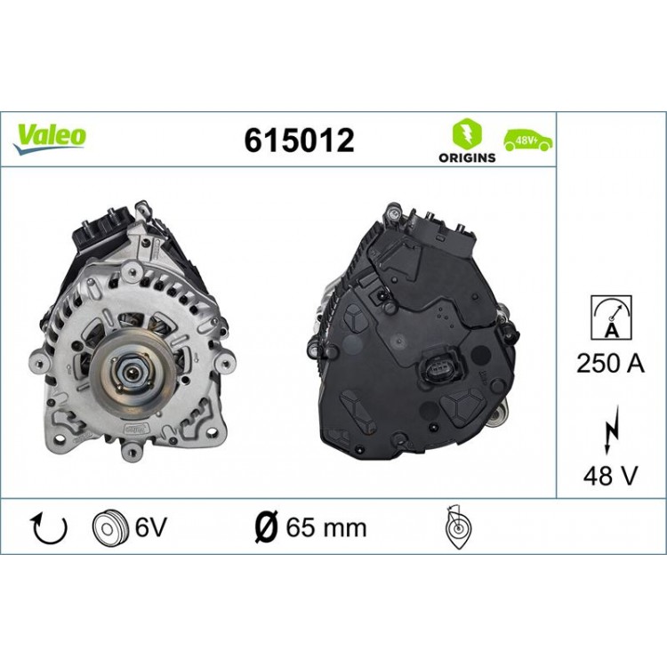 VALEO 615012 | ALTERNATOR 48V 250A GOLF VIII A3 LEON OCTAVIA