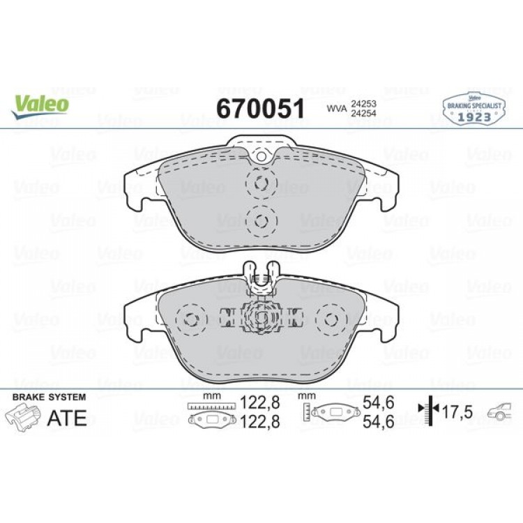 VALEO 670051 | DISK BALATA ARKA MERCEDES C CLASS (W204)    C180 KOMPRESSOR,C200 KOMPRESSOR,C230,C230 4-MATİC,C350,C350 4-MATİC,C350 CGI,C200 CDI,C220 CDI,C320 CDI,C280,C280 4-MATİC (01/2007-); C CLASS (S204)   T-MODEL (08/2007-)