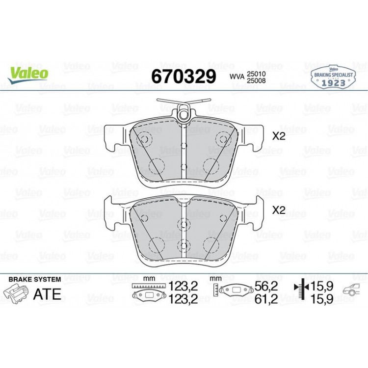 VALEO 670329 | DISK BALATA ARKA VAG GOLF7-A3-LEON-PASSAT BM 13-
