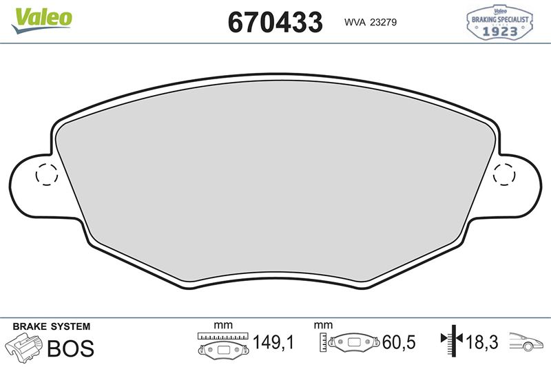 VALEO 670433 | DİSK FREN BALATASI (ÖN) FORD (Europe) Mondeo 1.8/2.0/2.5/3.0/2.0D/2.2D 10/00-08/07 FORD (Europe) Mondeo Estate/Wagon 1.8/2.0/2.5/3.0/2.0D/2.2D 10/00-08/07 JAGUAR X-Type 2.0/2.5/3.0/2.0D/2.2D 03/01-12/ VALEO 670433 | DİSK FREN BALATASI (ÖN) FORD (Europe) Mondeo 1.8/2.0/2.5/3.0/2.0D/2.2D 10/00-08/07 FORD (Europe) Mondeo Estate/Wagon 1.8/2.0/2.5/3.0/2.0D/2.2D 10/00-08/07 JAGUAR X-Type 2.0/2.5/3.0/2.0D/2.2D 03/01-12/