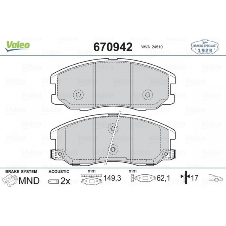 VALEO 670942 | DISK BALATA ON OPEL ANTARA CHEVROLETCAPTIVA 2.0 4WD,2.4,2.4 4WD,3.2 4WD,2.0D 4WD 06- VALEO 670942 | DISK BALATA ON OPEL ANTARA CHEVROLETCAPTIVA 2.0 4WD,2.4,2.4 4WD,3.2 4WD,2.0D 4WD 06-