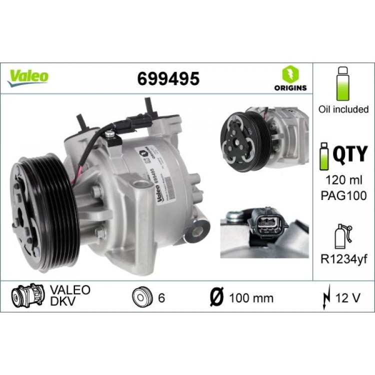 VALEO 699495 | KLIMA KOMPRESÖRÜ ( 6 KANALLI ) > DACIA > DUSTER-LOGAN II - SANDERO II * RENAULT > CLIO SYMBOL JOY-FLUENCE-MEGANE III * NİSSAN > MICRA ( 17 > ) ( K9K ) VALEO 699495 | KLIMA KOMPRESÖRÜ ( 6 KANALLI ) > DACIA > DUSTER-LOGAN II - SANDERO II * RENAULT > CLIO SYMBOL JOY-FLUENCE-MEGANE III * NİSSAN > MICRA ( 17 > ) ( K9K )