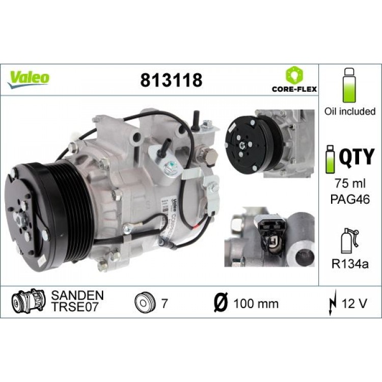 VALEO 813118 | KLIMA KOMPRESORU HONDA CIVIC VII 05-12 VALEO 813118 | KLIMA KOMPRESORU HONDA CIVIC VII 05-12