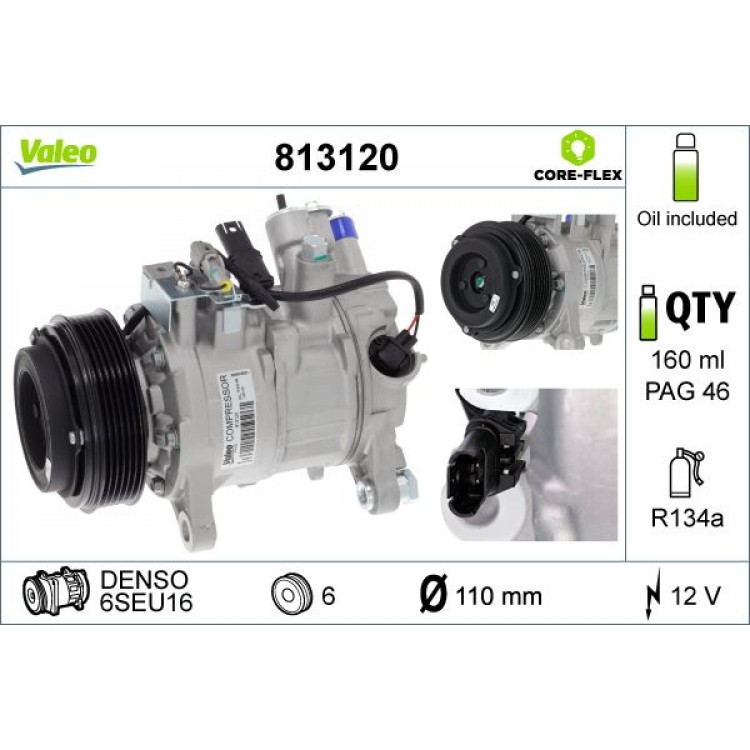 VALEO 813120 | KLIMA KOMPRESORU BMW E90-91-92-93-F20-21-F30-31-34-F07-10-11-X1 E84 VALEO 813120 | KLIMA KOMPRESORU BMW E90-91-92-93-F20-21-F30-31-34-F07-10-11-X1 E84