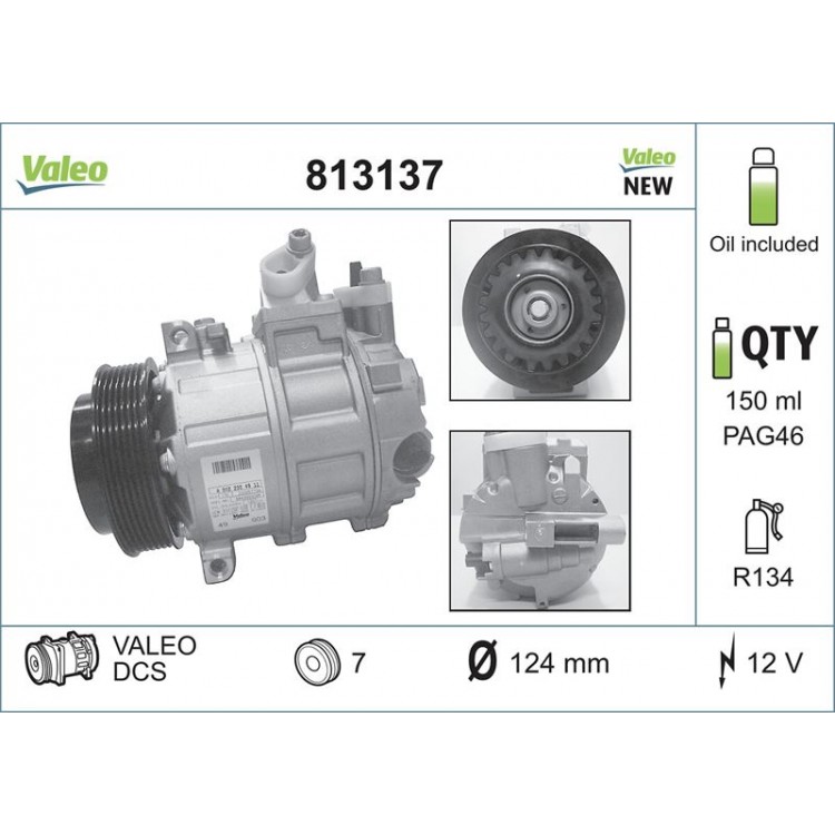 VALEO 813137 | KLIMA KOMPRESORU MERCEDES 203 KASA C SERIE 02- VALEO 813137 | KLIMA KOMPRESORU MERCEDES 203 KASA C SERIE 02-