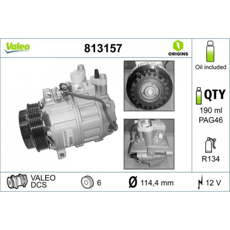 VALEO 813157 | KLIMA KOMPRESORU MERCEDES C SERIE 02- VALEO 813157 | KLIMA KOMPRESORU MERCEDES C SERIE 02-