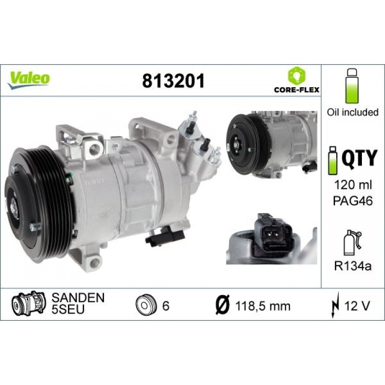 VALEO 813201 | KLIMA KOMPRESORU PSA 206,307,C2,C3,XARA