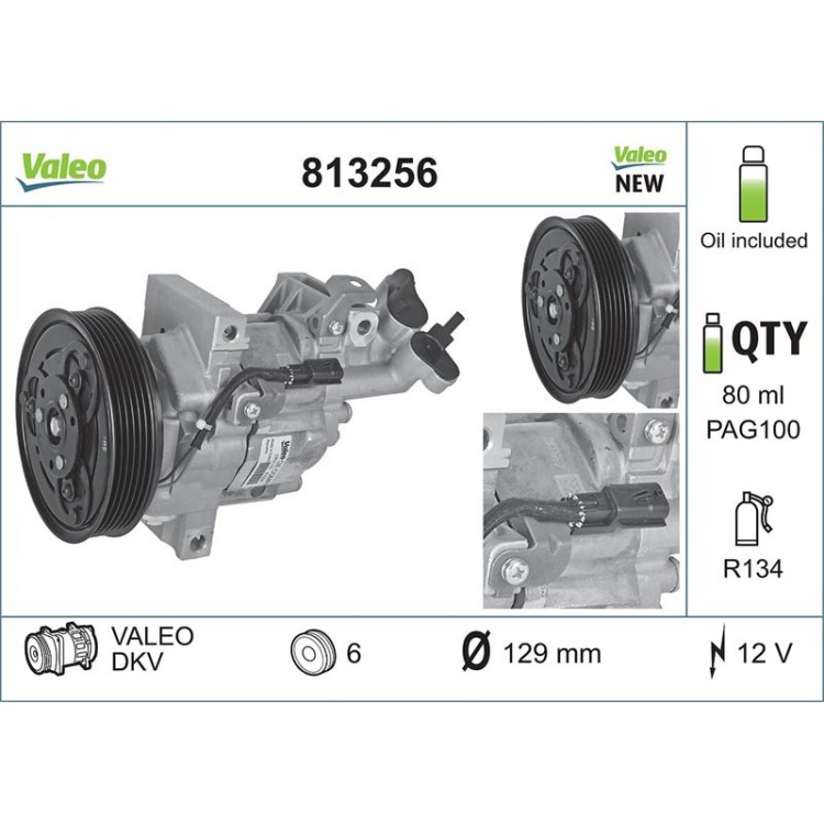 VALEO 813256 | KLIMA KOMPRESORU LOGAN-SA NDERO-LODGY-DUSTER, RENAULT FLUENCE 1.5 DCI K9K 08-
