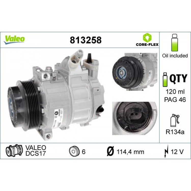 VALEO 813258 | KLIMA KOMPRESORU W204 07>14 S204 07>14 C204 11> W212 09>15 C207 09>16