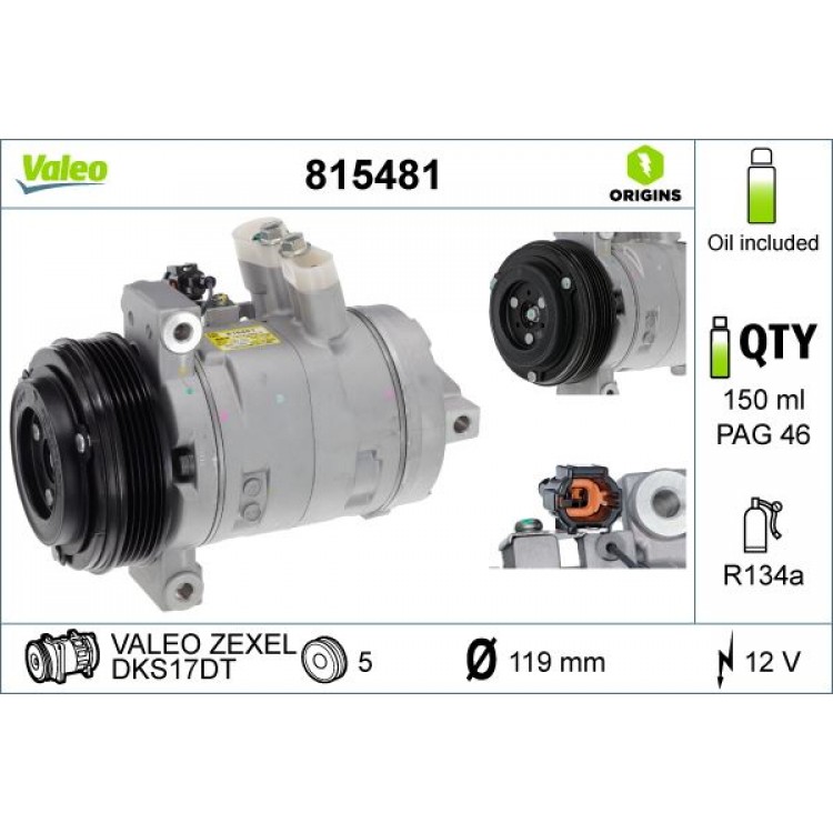 VALEO 815481 | KOMPRESOR NISSAN NP300 NAVARA PıCK-UP (D23, D23T) 2.3 dCI (D231) 15- VALEO 815481 | KOMPRESOR NISSAN NP300 NAVARA PıCK-UP (D23, D23T) 2.3 dCI (D231) 15-
