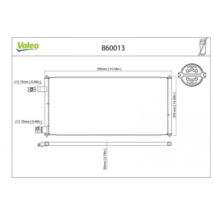 VALEO 860013 | KONDENSER FORD TOURNEO CONNECT 2002>2013