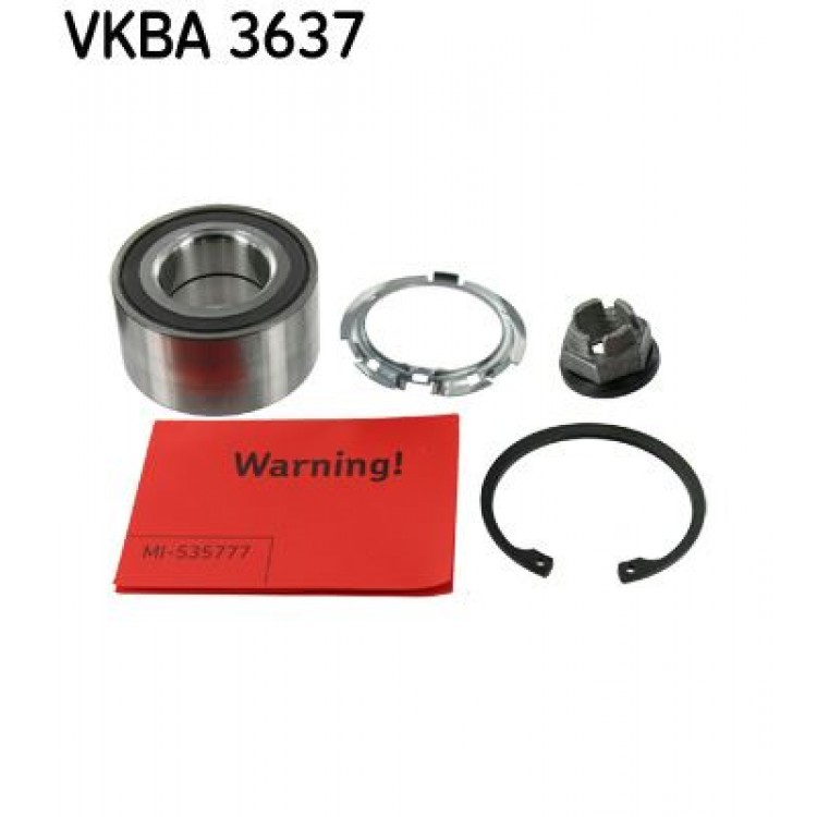 SKF VKBA3637 | AKS RULMANI KITI ON RENAULT CLIO III-KANGO-MEGANE II-MODUS 1.2-1.4-1.5 DCI 03-> / NISSAN NOTE-MICRA 1.4-1.5 DCI (K12-E11) 03-> / DACIA LOGAN 1.4-1.6-1.5 DCI