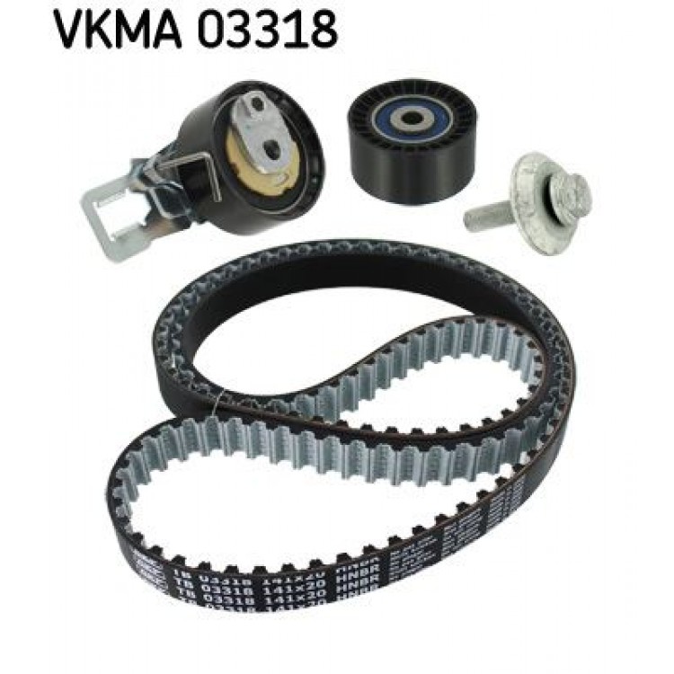SKF VKMA03318 | TRİGER SETİ ( 141  DİŞ ) >  CITROEN > BERLINGO- C ELYSEE-C3-C4-JUMPY * FORD > B MAX - C MAX - FIESTA VI - VII - FOCUS-KUGA-MONDEO-CONNECT-COURIER * PEUGEOT > 208-301-308-508-2008-3008-5008-EXPERT-PARTNER   1.5 TDCI - 1.6 HDI - 