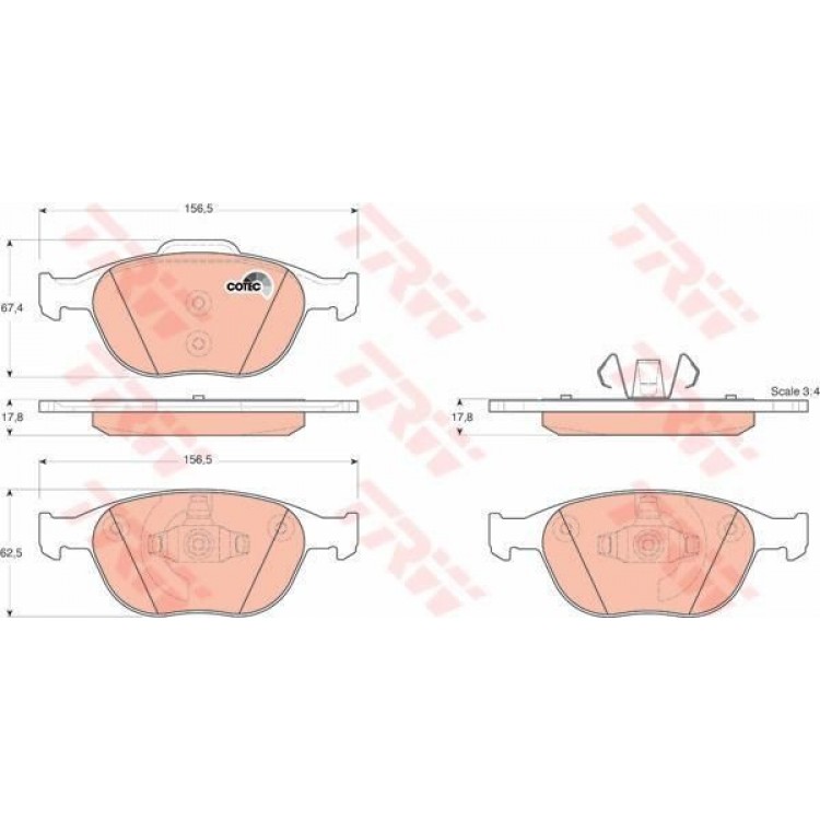 ART A03.1724 | DİSK BALATA ÖN A031724 CONNECT 1.8 TDCI FOCUS 2.0 (GDB1532) ART A03.1724 | DİSK BALATA ÖN A031724 CONNECT 1.8 TDCI FOCUS 2.0 (GDB1532)